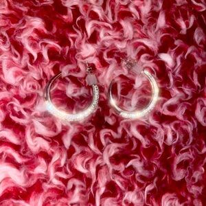 Silver earrings , from kay’s jeweler